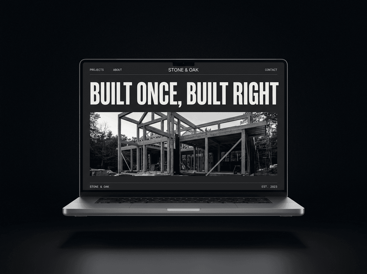 Stone & Oak website concept